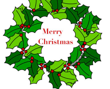 merry christmas wreath