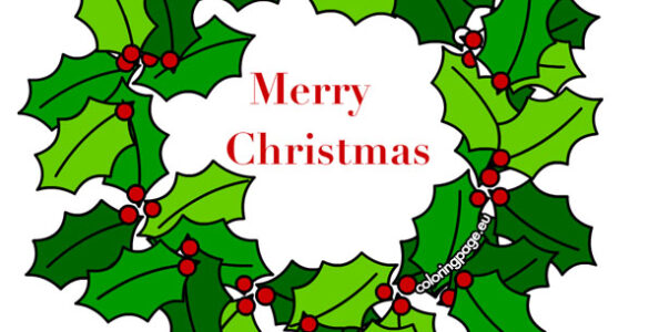 merry christmas wreath