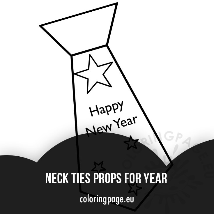 necktie new year template