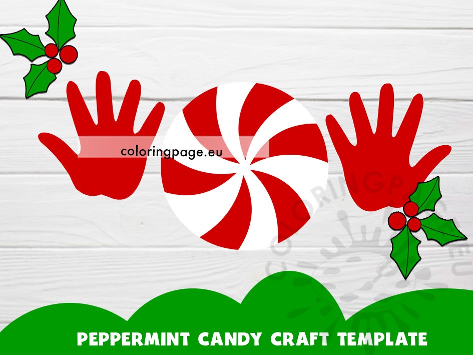 peppermint candy decoration template