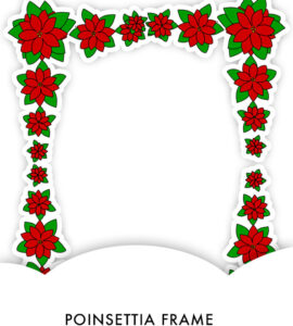 poinsettia frame