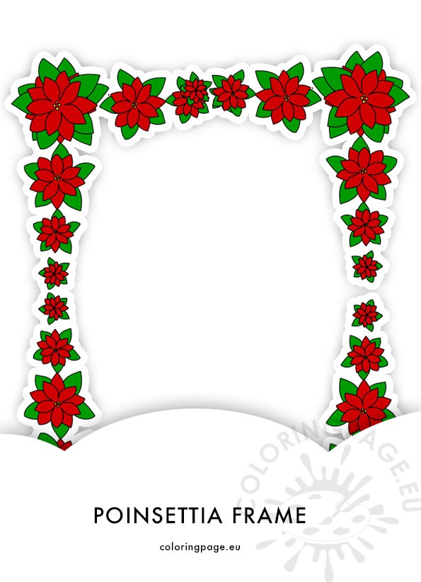 poinsettia frame