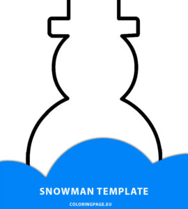 printable outline snowman