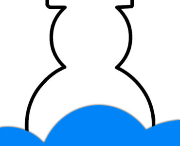 printable outline snowman