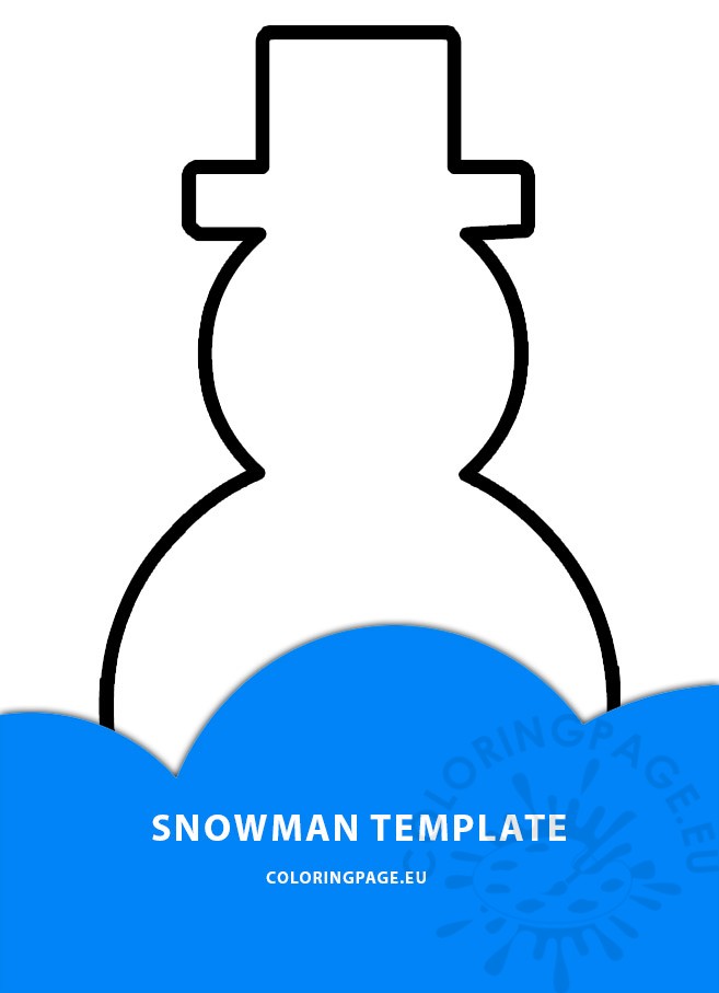 printable outline snowman