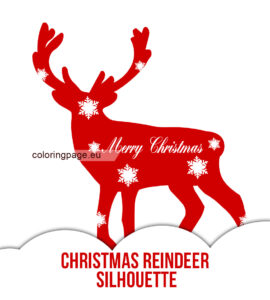 red reindeer silhouette