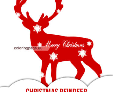 red reindeer silhouette