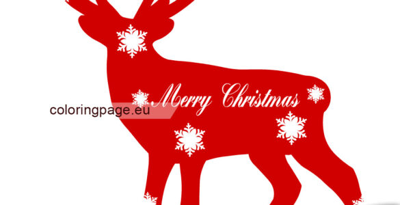 red reindeer silhouette