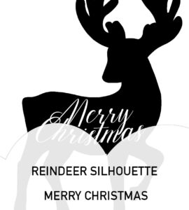 reindeer silhouette merry christmas