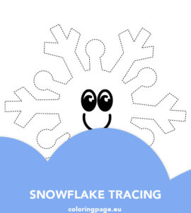 snowflake tracing worksheet