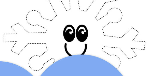 snowflake tracing worksheet