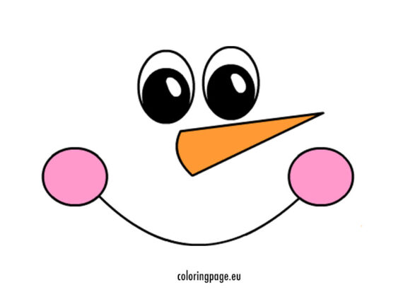 Printable Snowman mouth | Coloring Page