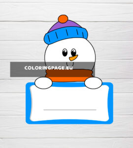 snowman name tag