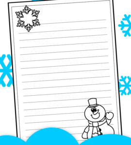 snowman writing paper