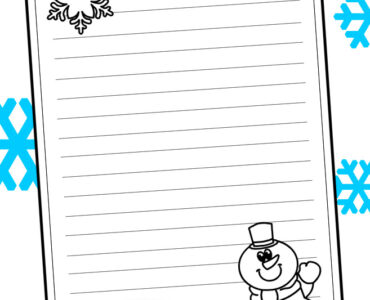 snowman writing paper