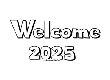 Welcome 2025 | Coloring Page