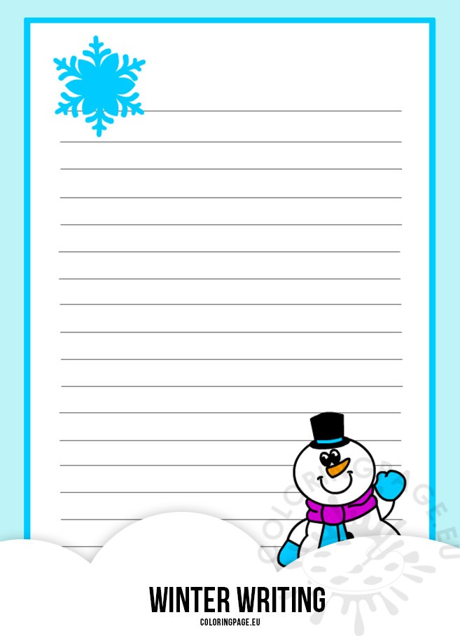 winter writing printable