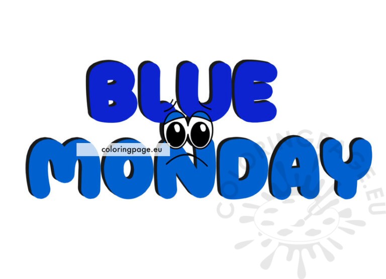 Blue Monday 2025 Coloring Page