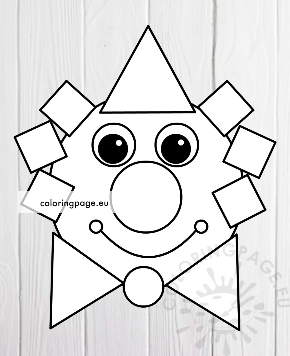 clown shapes worksheet