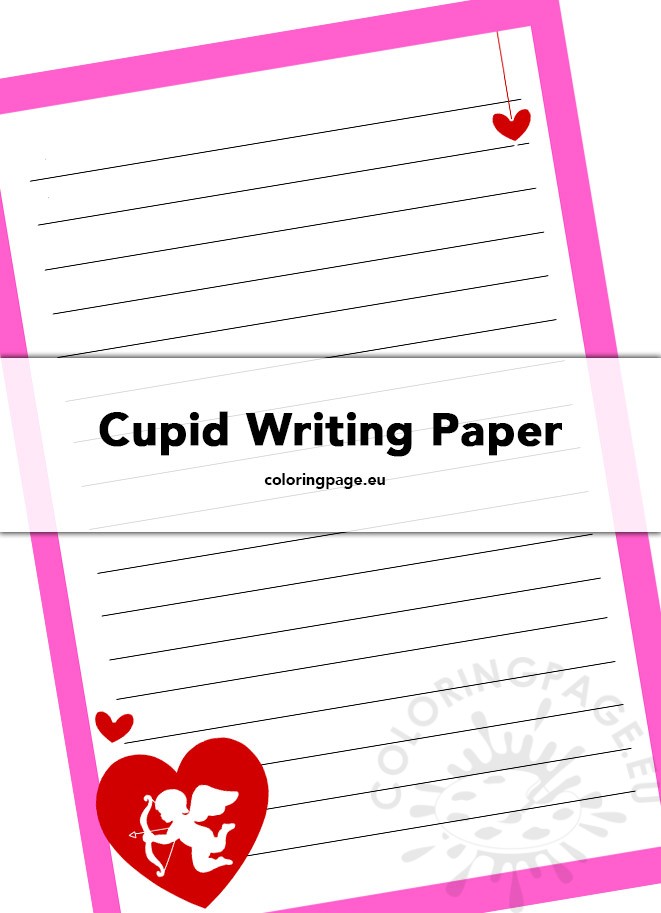 cupid writing paper