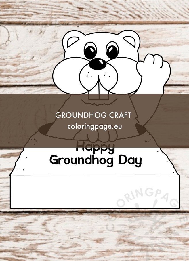 groundhog paper craft