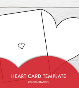 half fold heart card