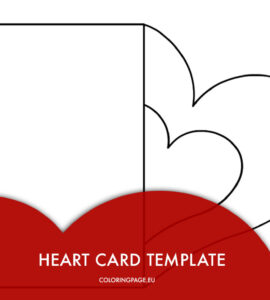 half heart card template