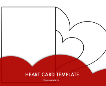half heart card template