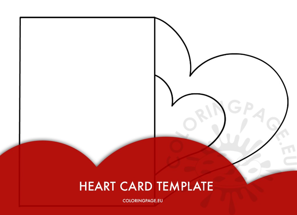 half heart card template