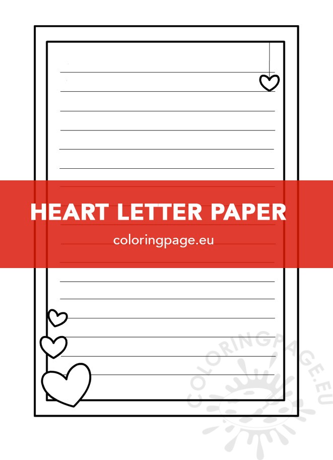 heart letter paper