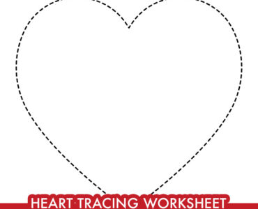 heart tracing worksheet