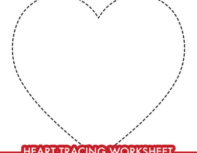 heart tracing worksheet