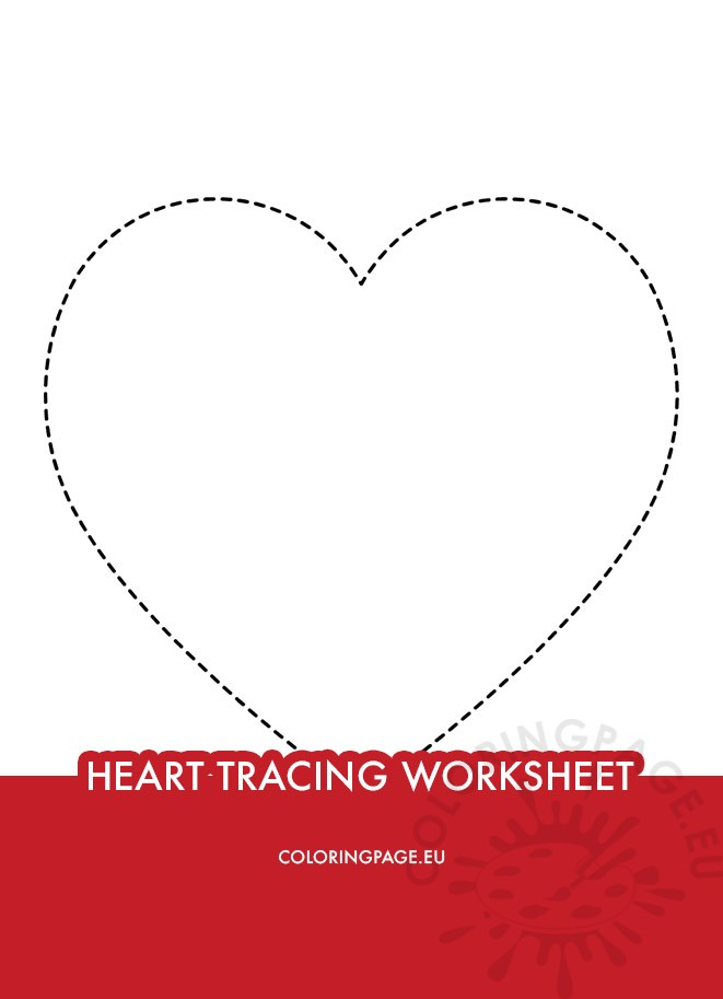 heart tracing worksheet