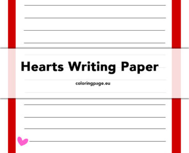 hearts writing paper