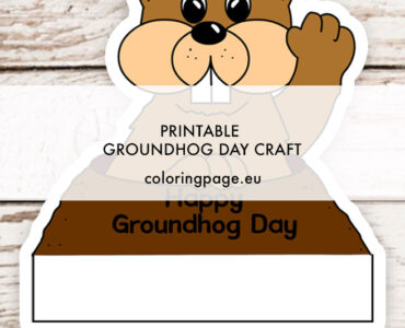 printable groundhog day craft