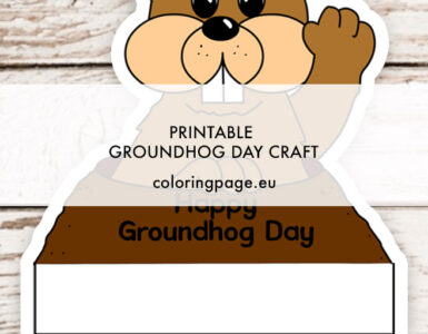 printable groundhog day craft