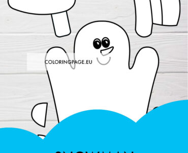 snowman puppet template