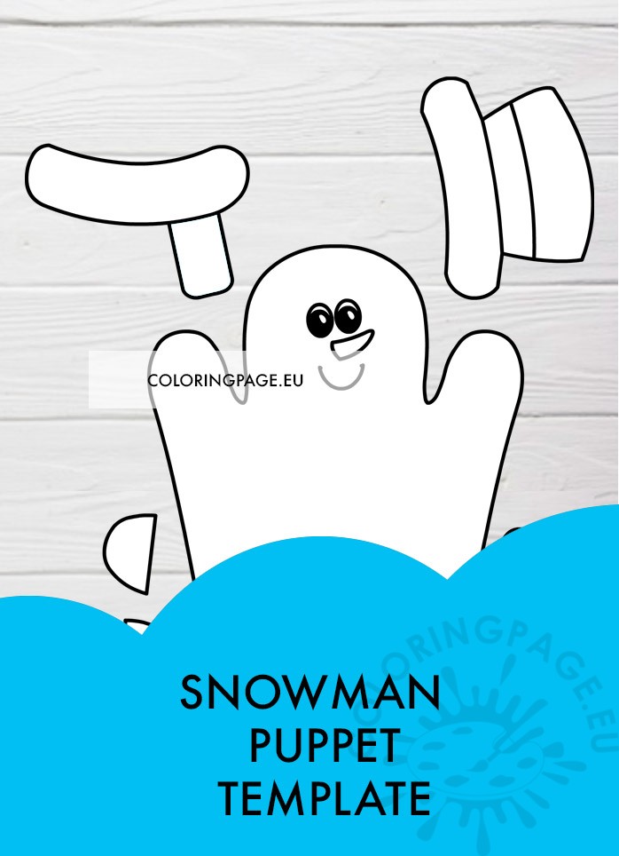 snowman puppet template