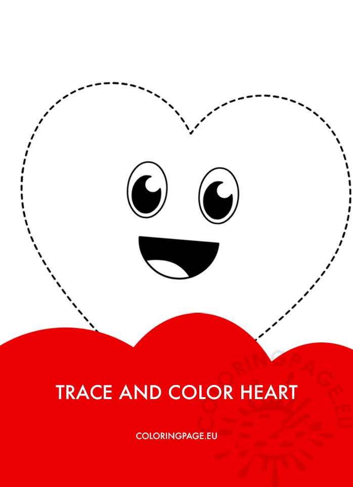 trace and color heart