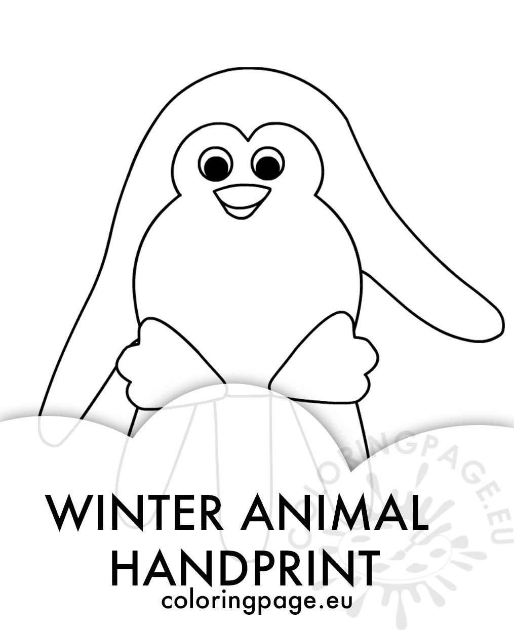 winter animal handprint