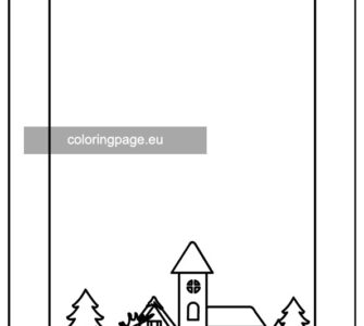 winter landscape border