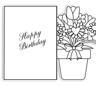 birthday card flowers