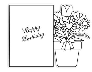 birthday card flowers