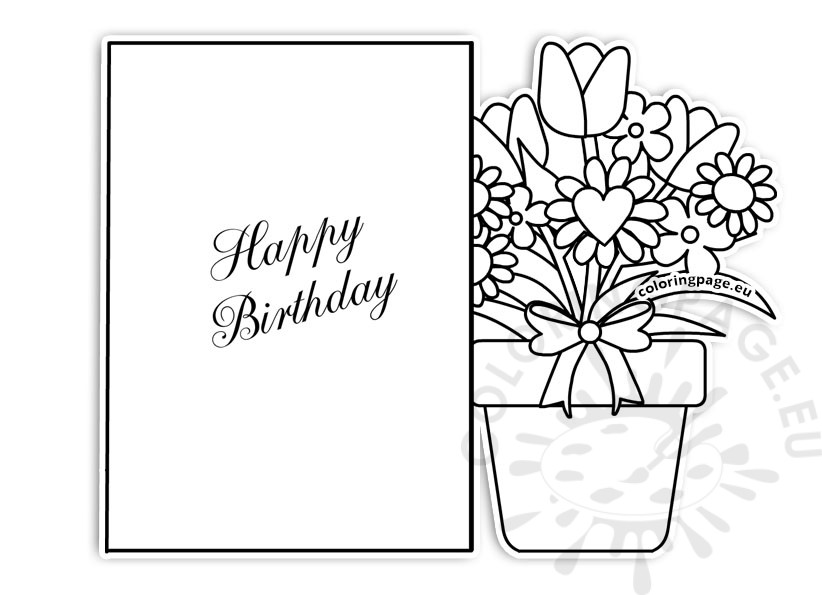 birthday card flowers