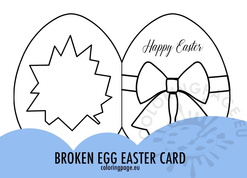 broken egg card