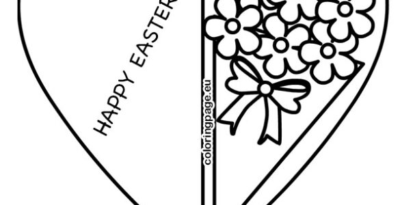 easter card heart flowers