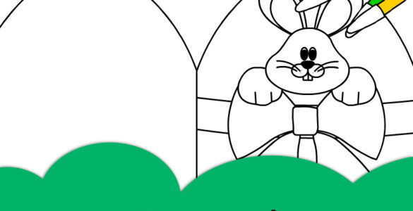 egg easter bunny card