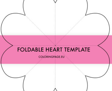 foldable heart template