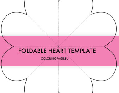 foldable heart template