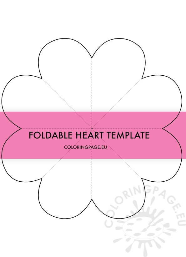 foldable heart template